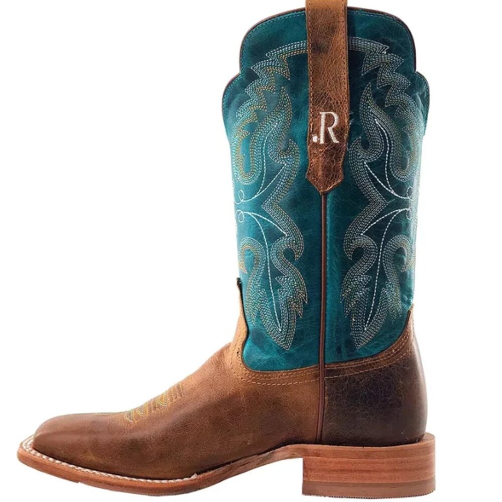 R. Watson Women's Honey Cowhide / AZURE COWHIDE Boots RWL8305-2 SIZE 6 1/2B